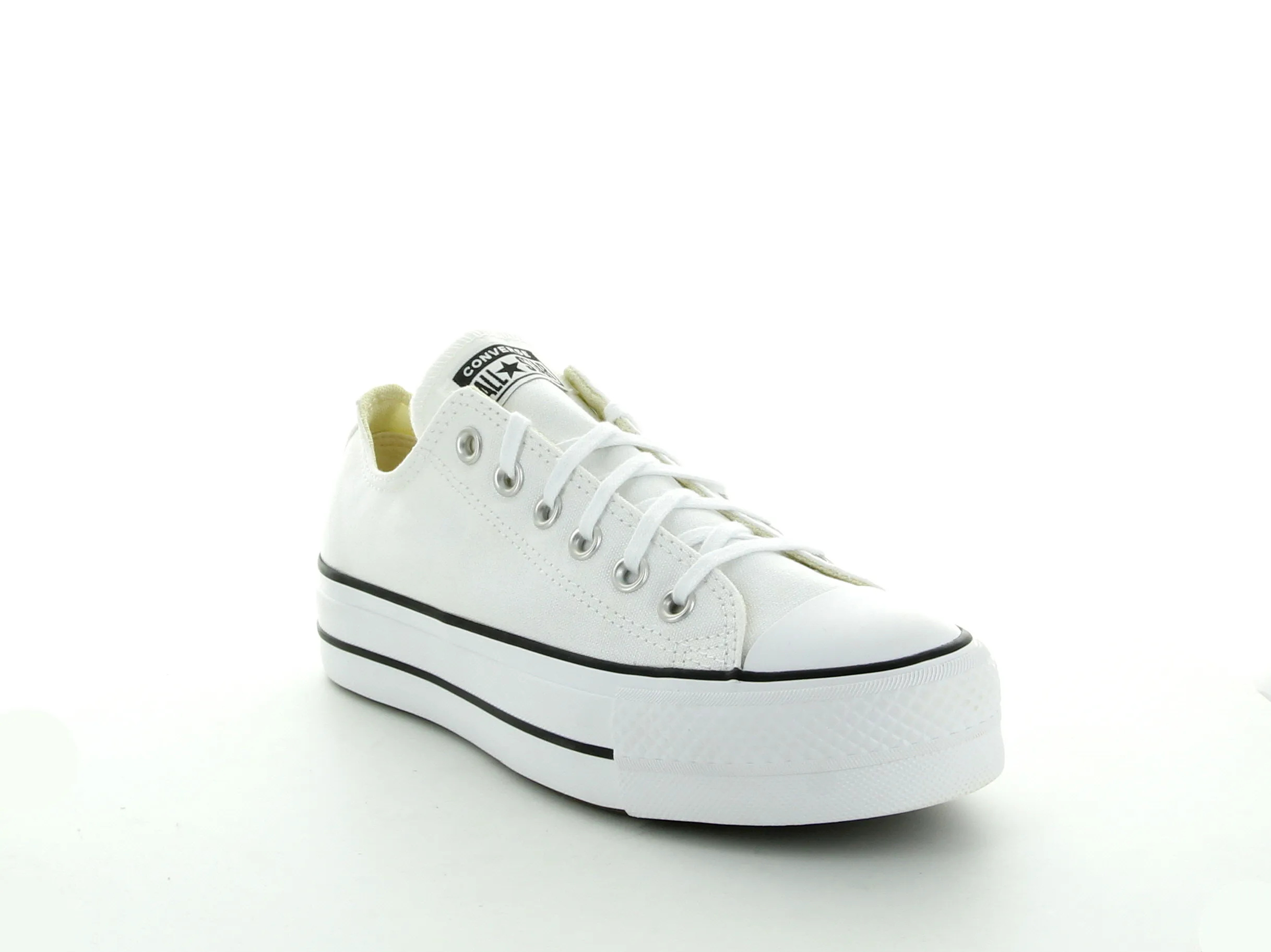 CONVERSE CHOCLO PLATAFORMA BCO LONA