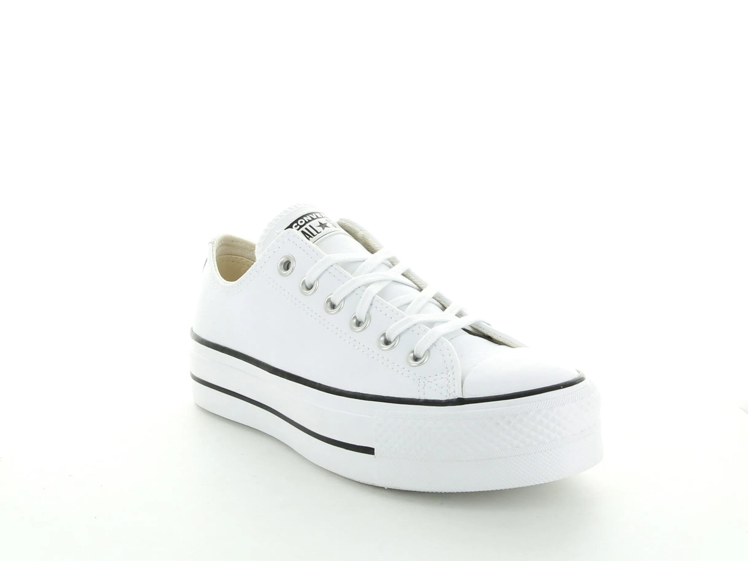 CONVERSE CHOCLO PLATAFORMA BLANCO PIEL